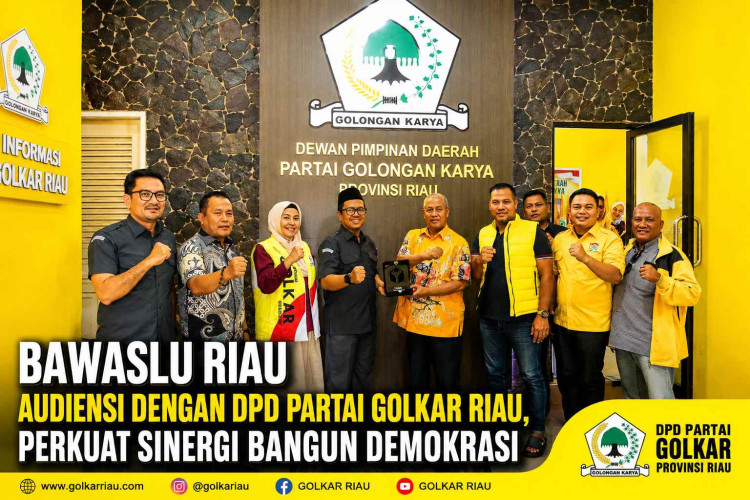 DPD Partai Golkar Riau Terima Audiensi Bawaslu, Bahas Penguatan Demokrasi